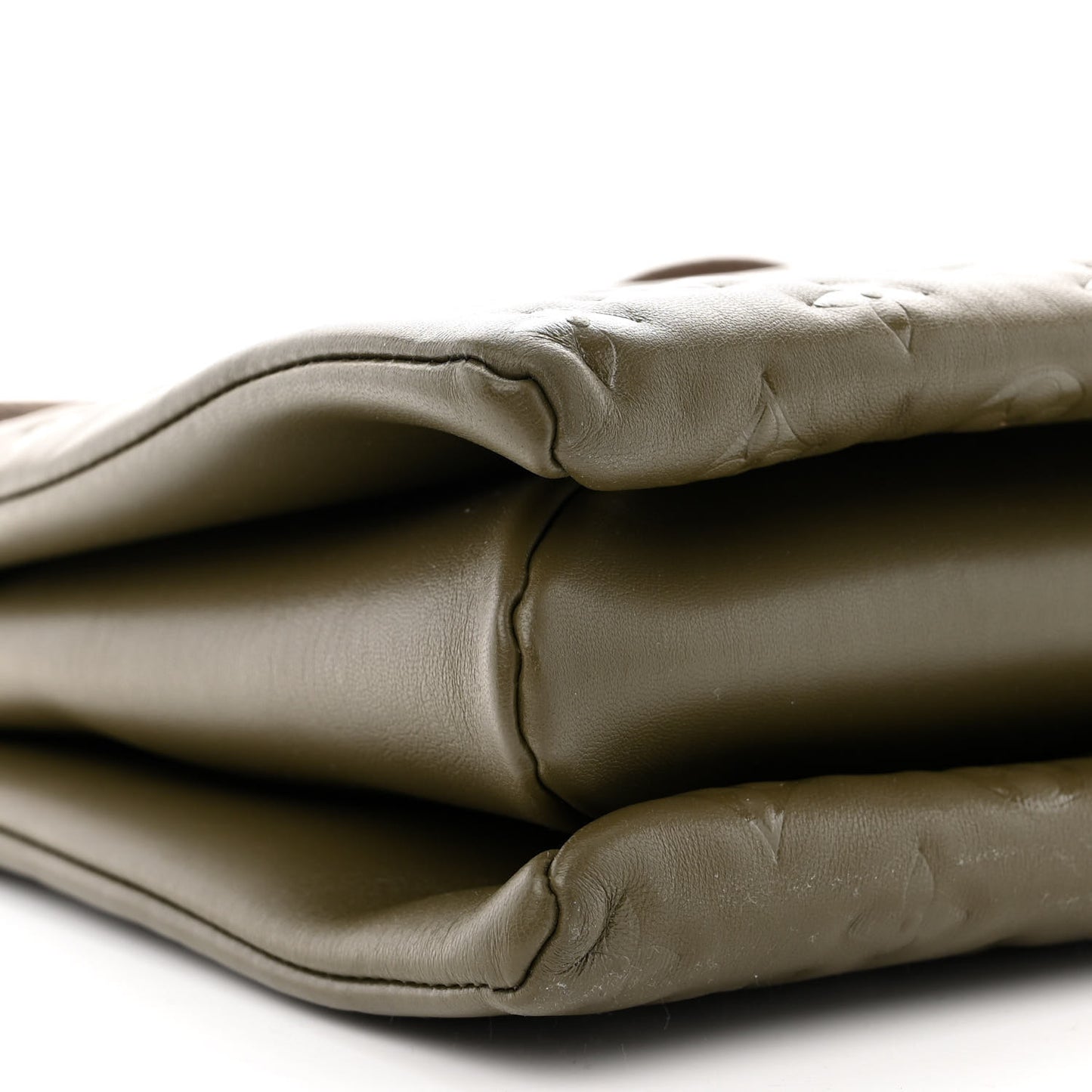 Lambskin Embossed Monogram Coussin MM Khaki