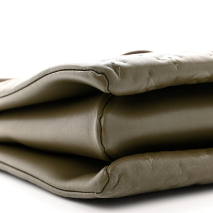Louis Vuitton Lambskin Embossed Monogram Coussin MM Khaki 10 of 11