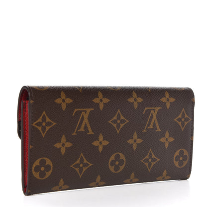 Louis Vuitton Monogram Emilie Wallet Red 3 of 6