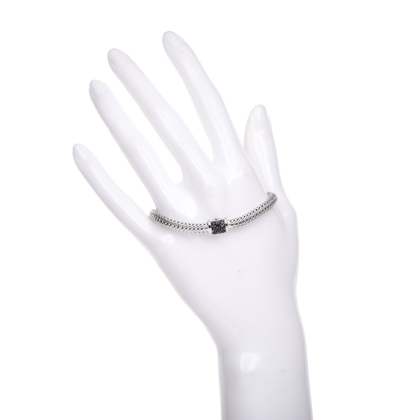 Sterling Silver Black Sapphire 5mm Classic Chain Bracelet