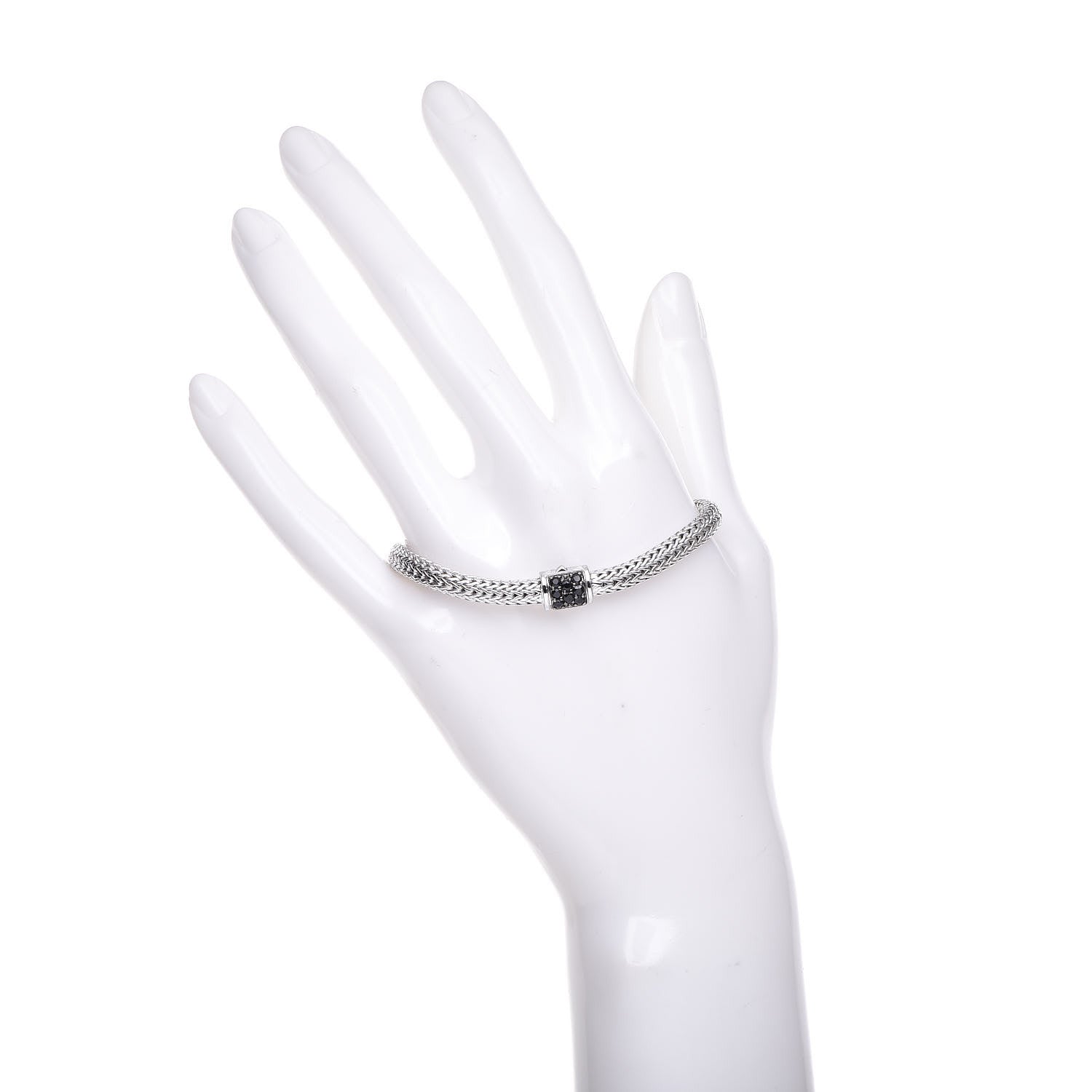 John Hardy Sterling Silver Black Sapphire 5mm Classic Chain Bracelet 2 of 5