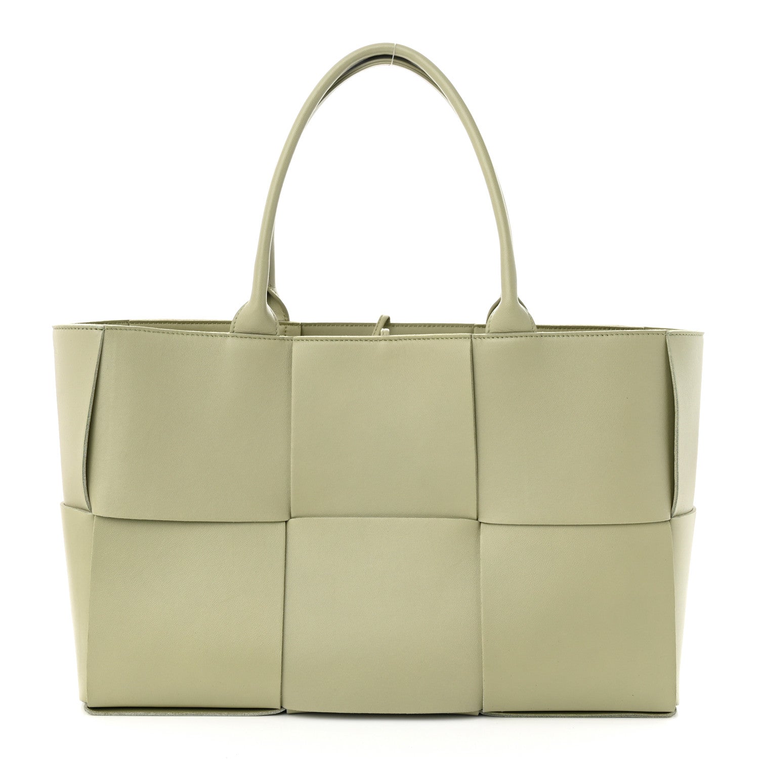 Bottega Veneta Grained Calfskin Intrecciato Medium Arco Tote Travertine 3 of 11