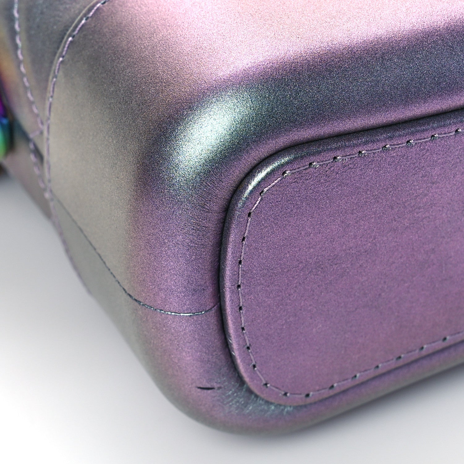 Chanel Iridescent Lambskin Calfskin Quilted Small Gabrielle Hobo Light Purple 8 of 9