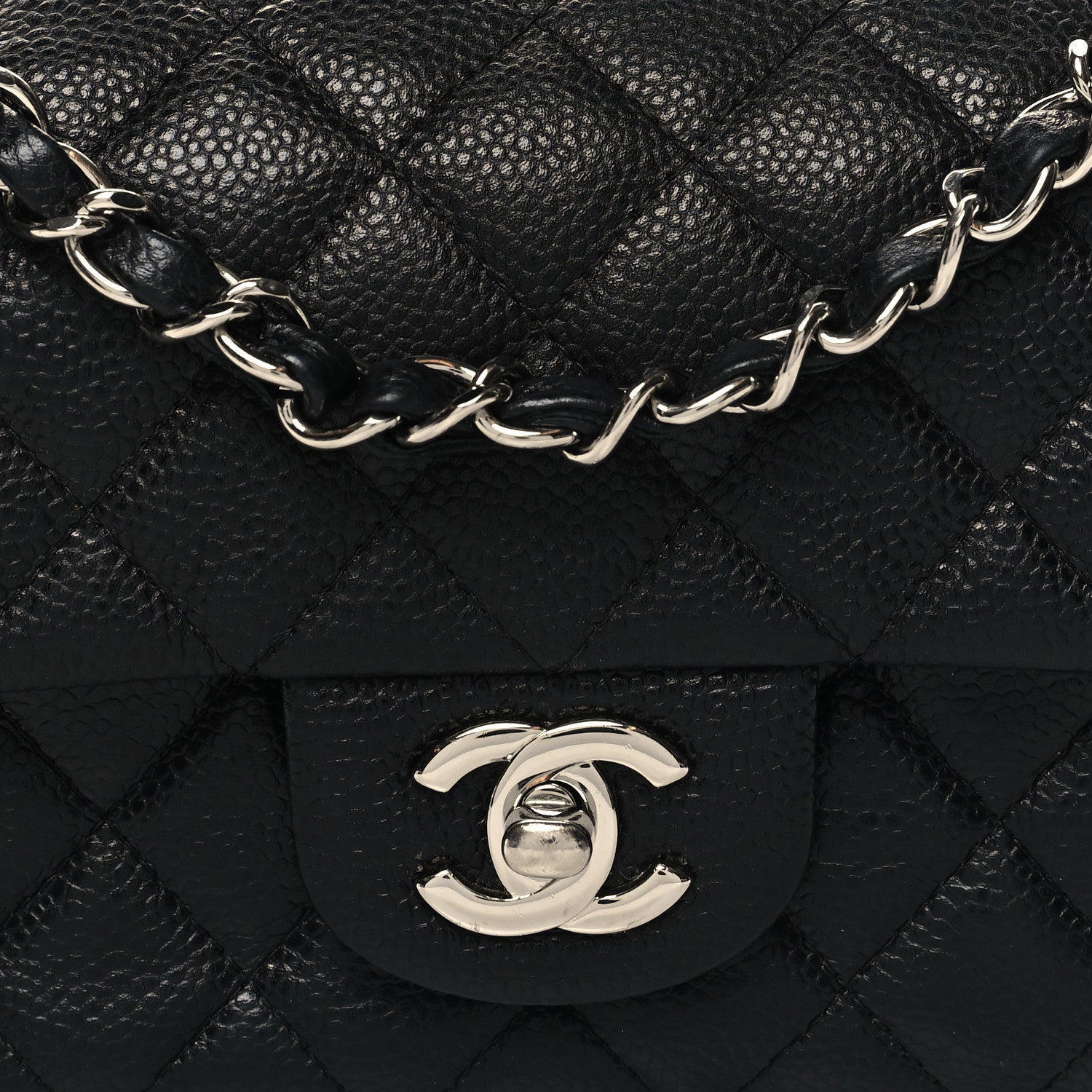 Chanel Caviar Quilted Mini Rectangular Flap Black 8 of 12