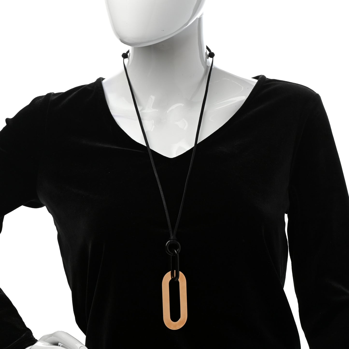 Buffalo Horn Mayan Pendant Necklace Gold