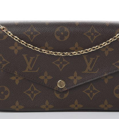 Louis Vuitton Monogram Pochette Felicie Chain Wallet Fuchsia 9 of 9