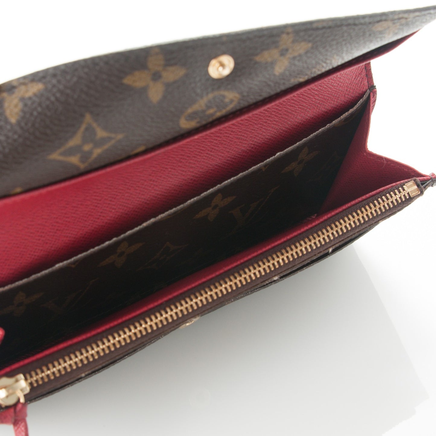 Monogram Emilie Wallet Red