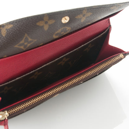 Louis Vuitton Monogram Emilie Wallet Red 5 of 7