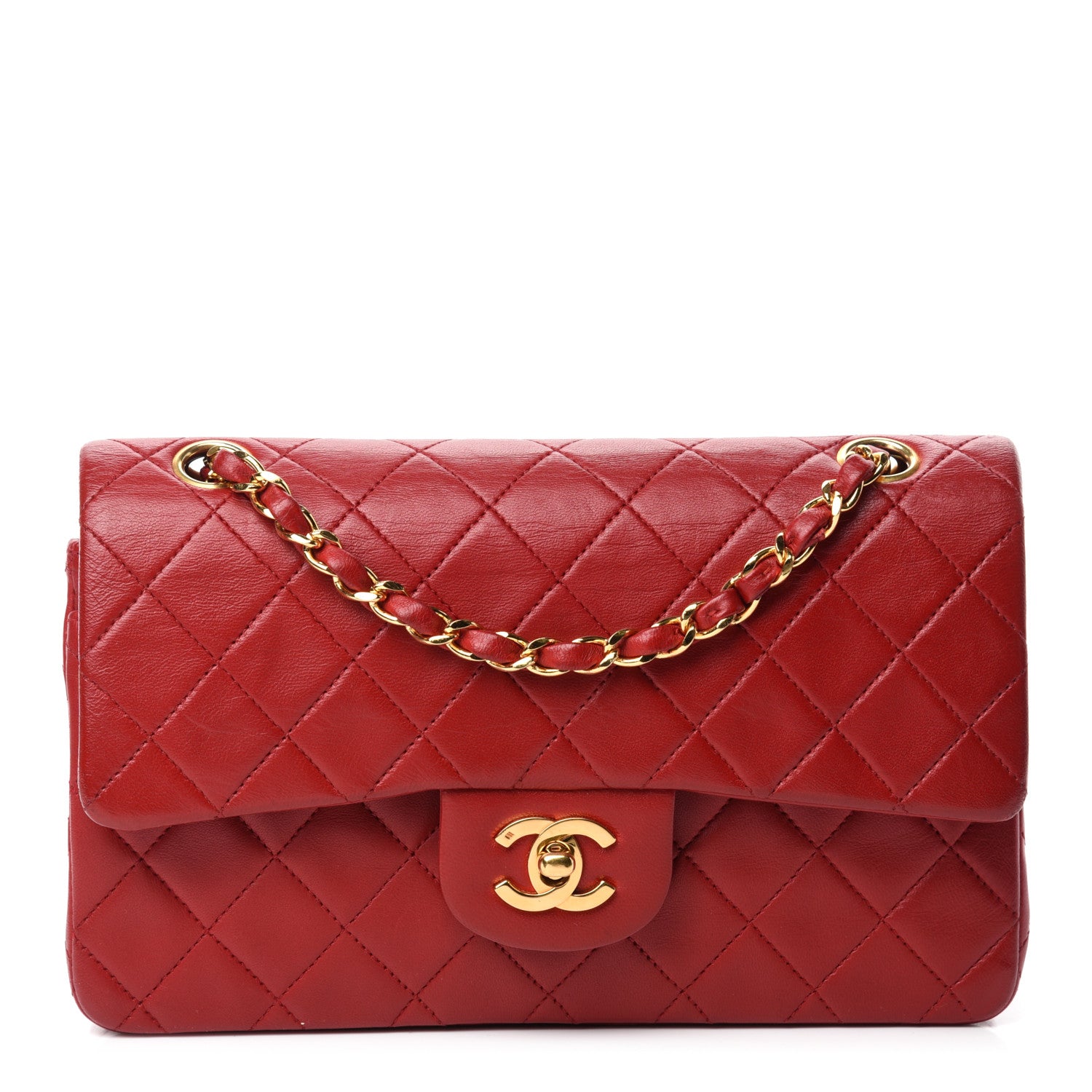 Chanel Lambskin Quilted Medium Double Flap Red 1 of 13