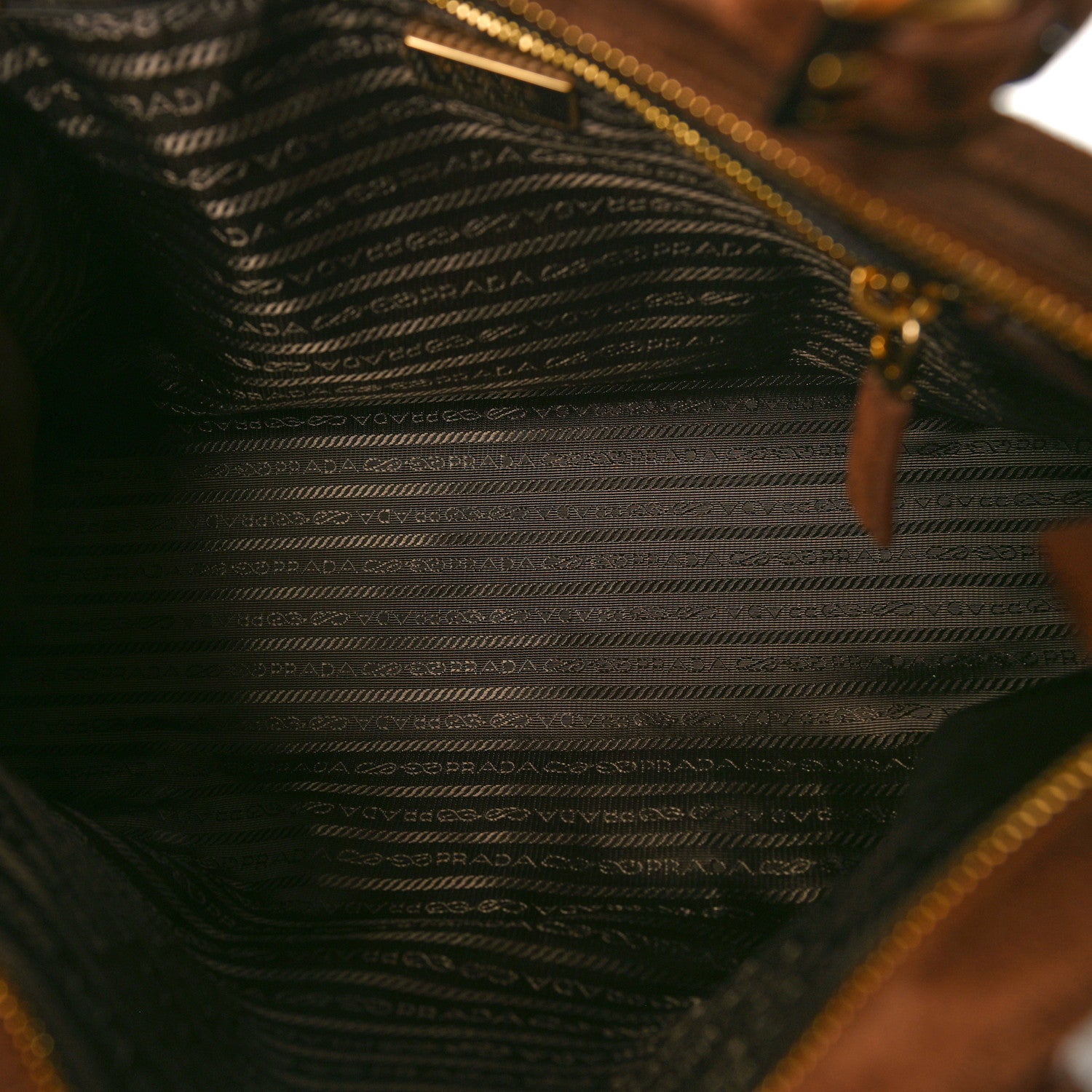 Prada Suede Large Bonnie Shoulder Bag Cocoa Brown 5 of 9