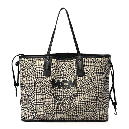 MCM Visetos Large Liz Reversible Shopper Tote Black 2 of 16