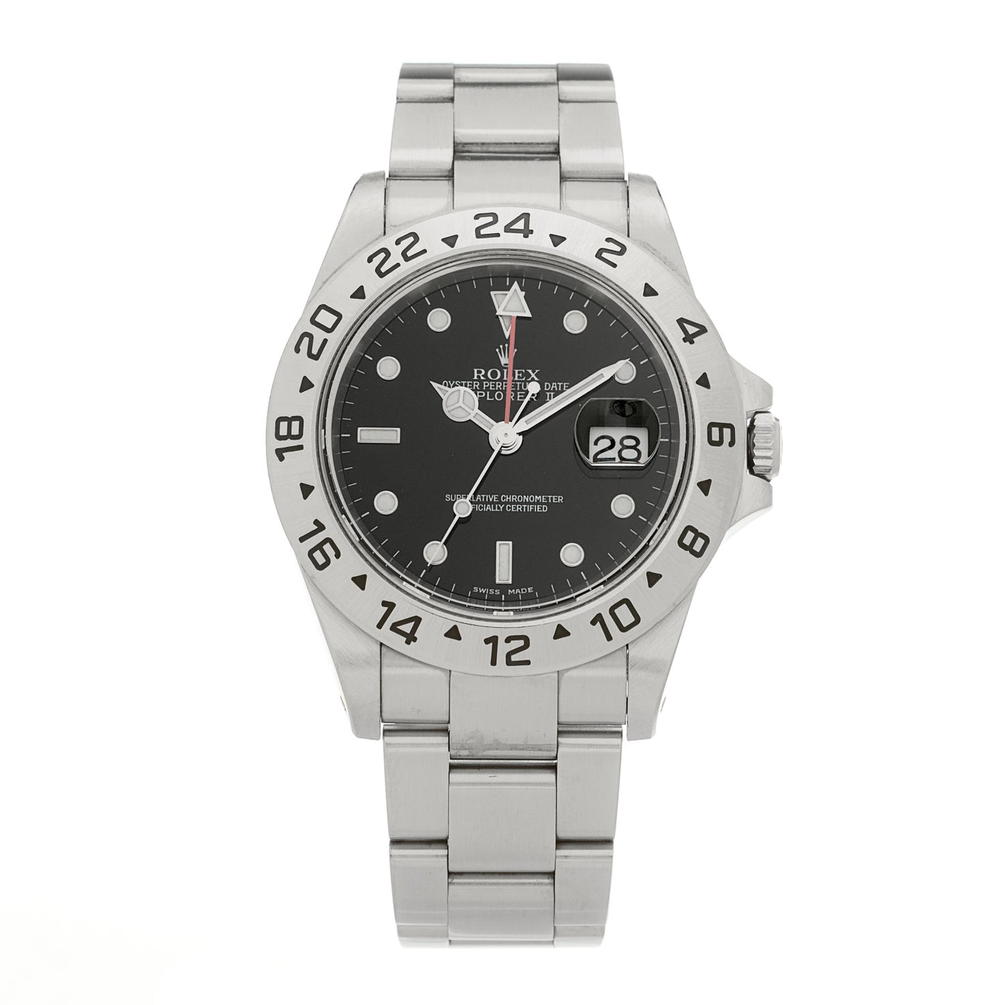Stainless Steel 40mm Oyster Perpetual Date Explorer II Watch Black 16570