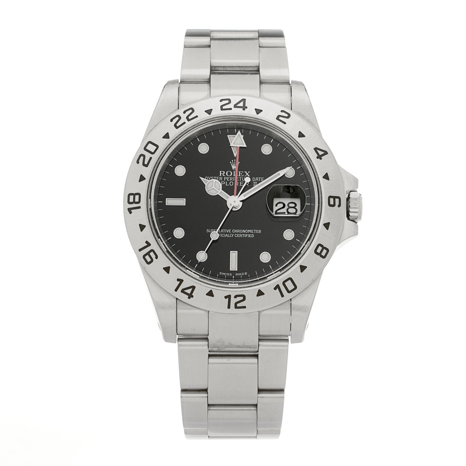 Rolex Stainless Steel 40mm Oyster Perpetual Date Explorer II Watch Black 16570 1 of 4