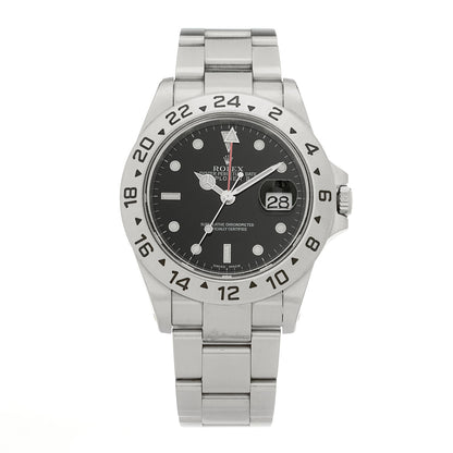 Rolex Stainless Steel 40mm Oyster Perpetual Date Explorer II Watch Black 16570 1 of 4