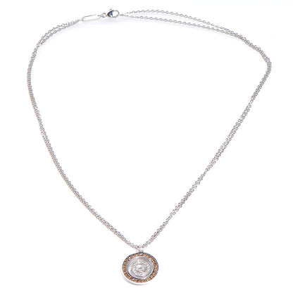 Chopard 18k White Gold Chocolate Diamond Happy Spirit Pendant Necklace 3 of 6