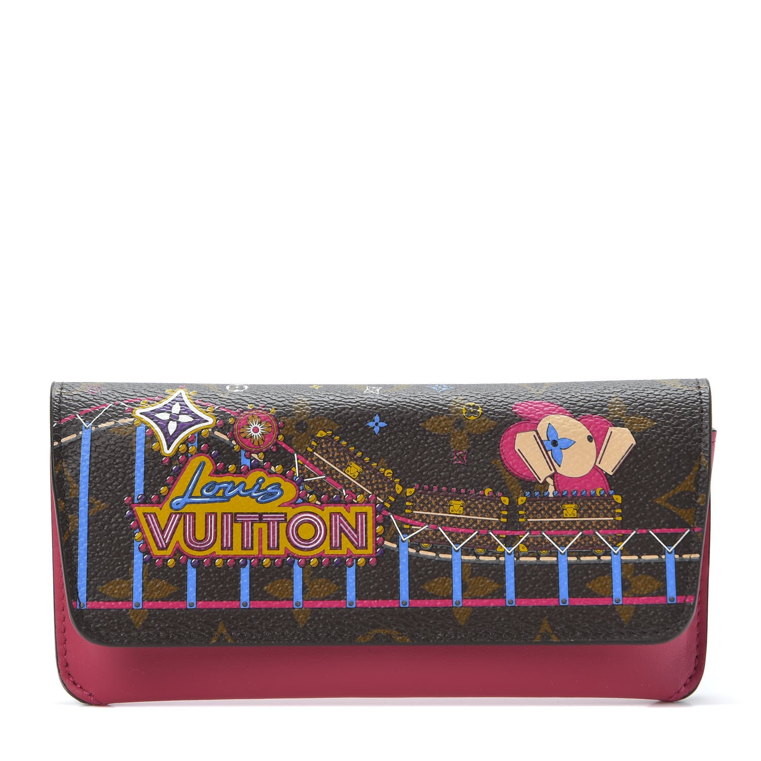Louis Vuitton Monogram 2020 Christmas Animation Roller Coaster Woody Glasses Case Pivoine 1 of 9