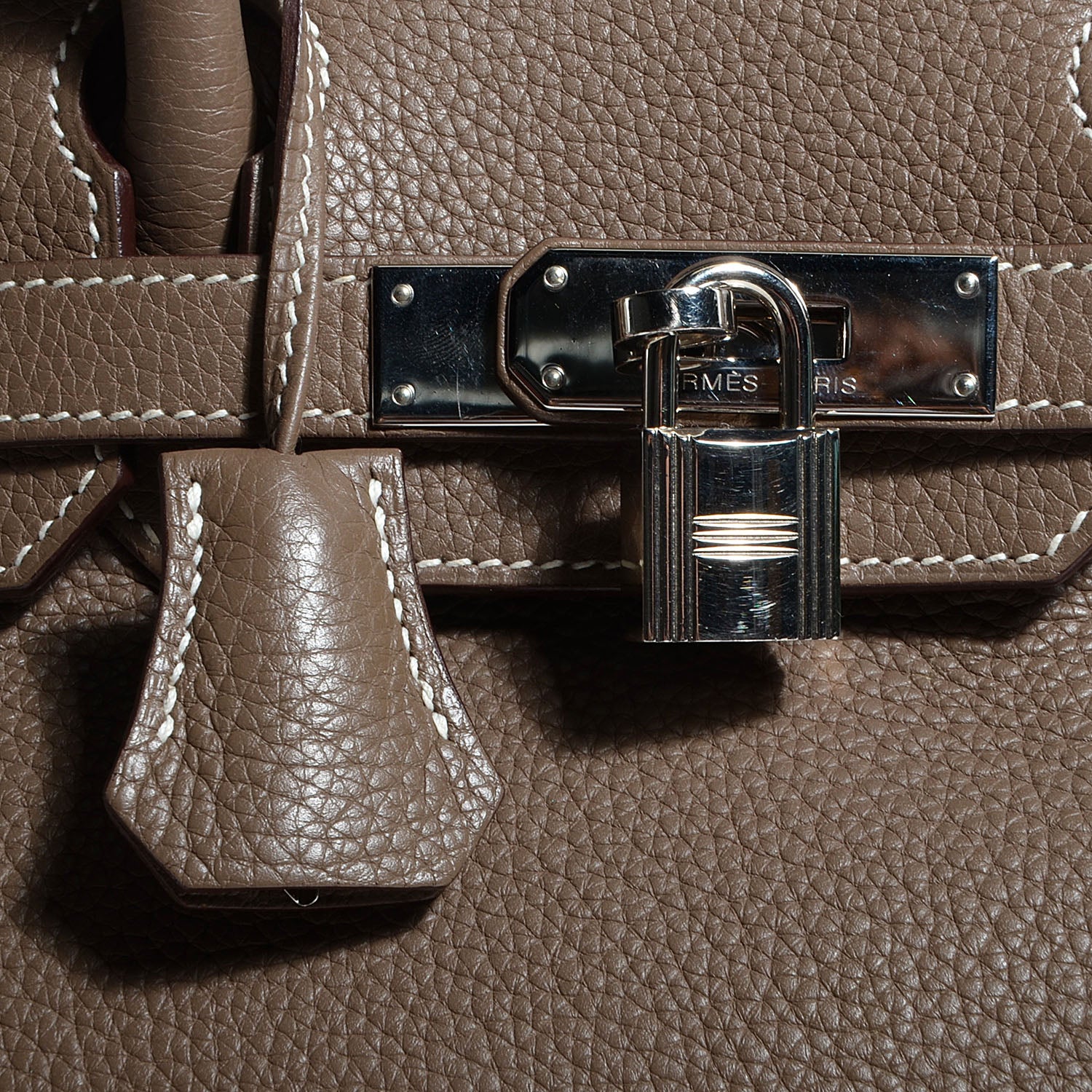 Hermes Taurillon Clemence Birkin 30 Etoupe 25 of 25