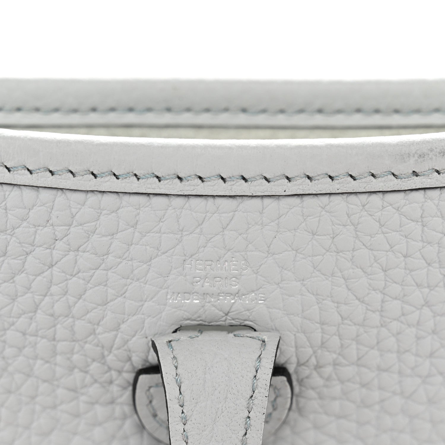 Hermes Taurillon Clemence Amazone Evelyne TPM Bleu Pale Etain 6 of 11
