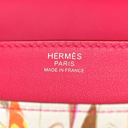 Hermes Swift Silk Marble Printed Constance 24 Rose Azalee Rose Mexico 6 of 11