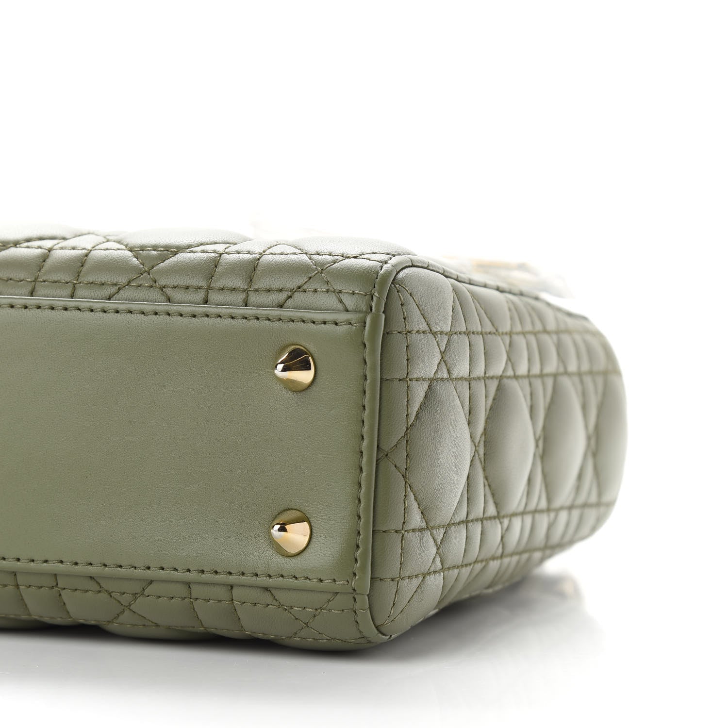 Christian Dior Lambskin Cannage Small My ABCDior Lady Dior Army Green 8 of 8