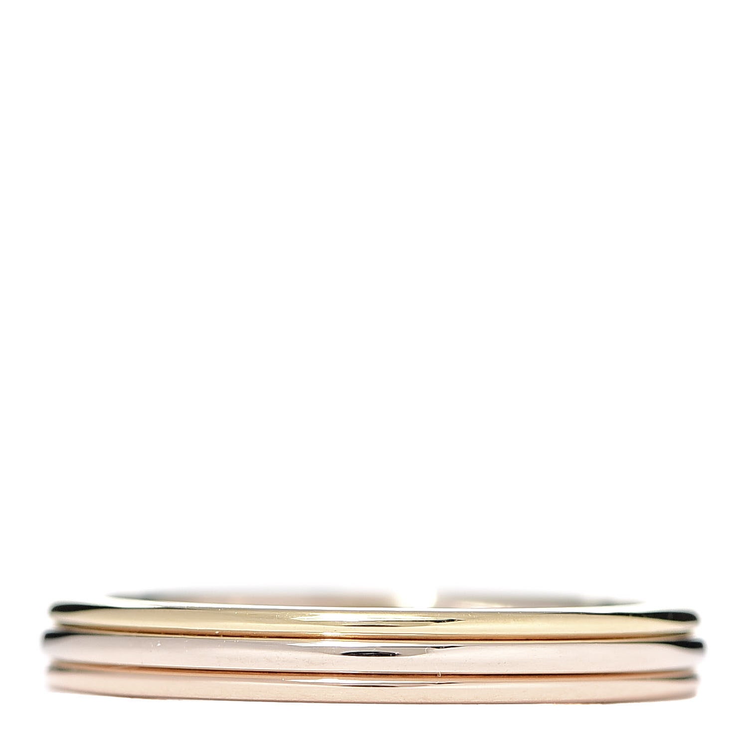 Cartier 18K Pink White Yellow Gold 2.8mm Trinity Wedding Band Ring 50 5.25 1 of 6