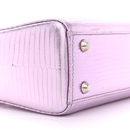 Christian Dior CHRISTIAN DIOR Metallic Lizard Mini Lady Dior Pink 9 of 17