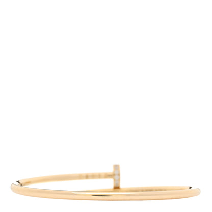 Cartier 18K Yellow Gold Diamond Small Juste Un Clou Bracelet 15 2 of 4