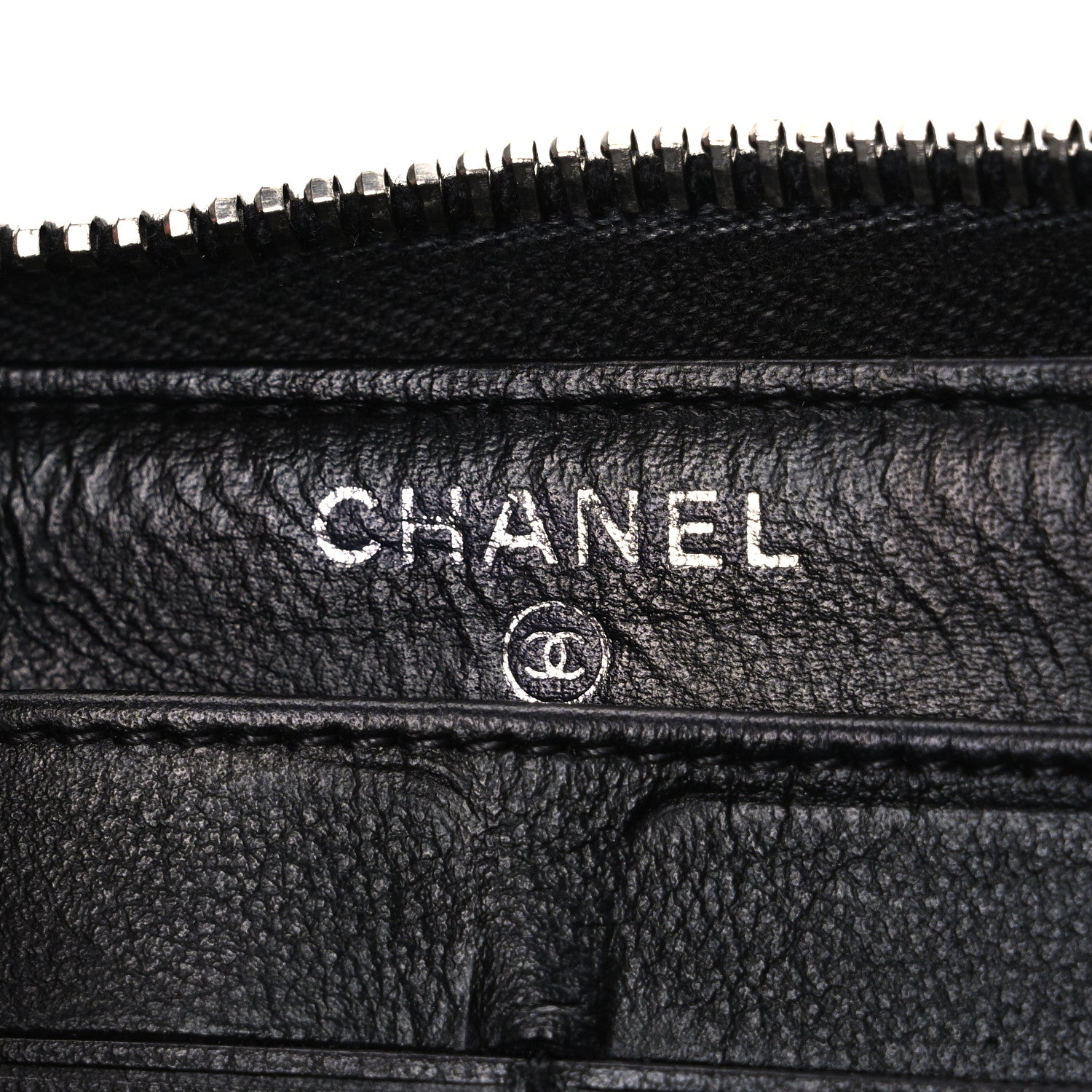 Chanel Caviar Quilted Large Gusset Zip Around Wallet Black 6 of 8
