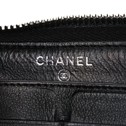 Chanel Caviar Quilted Large Gusset Zip Around Wallet Black 6 of 8