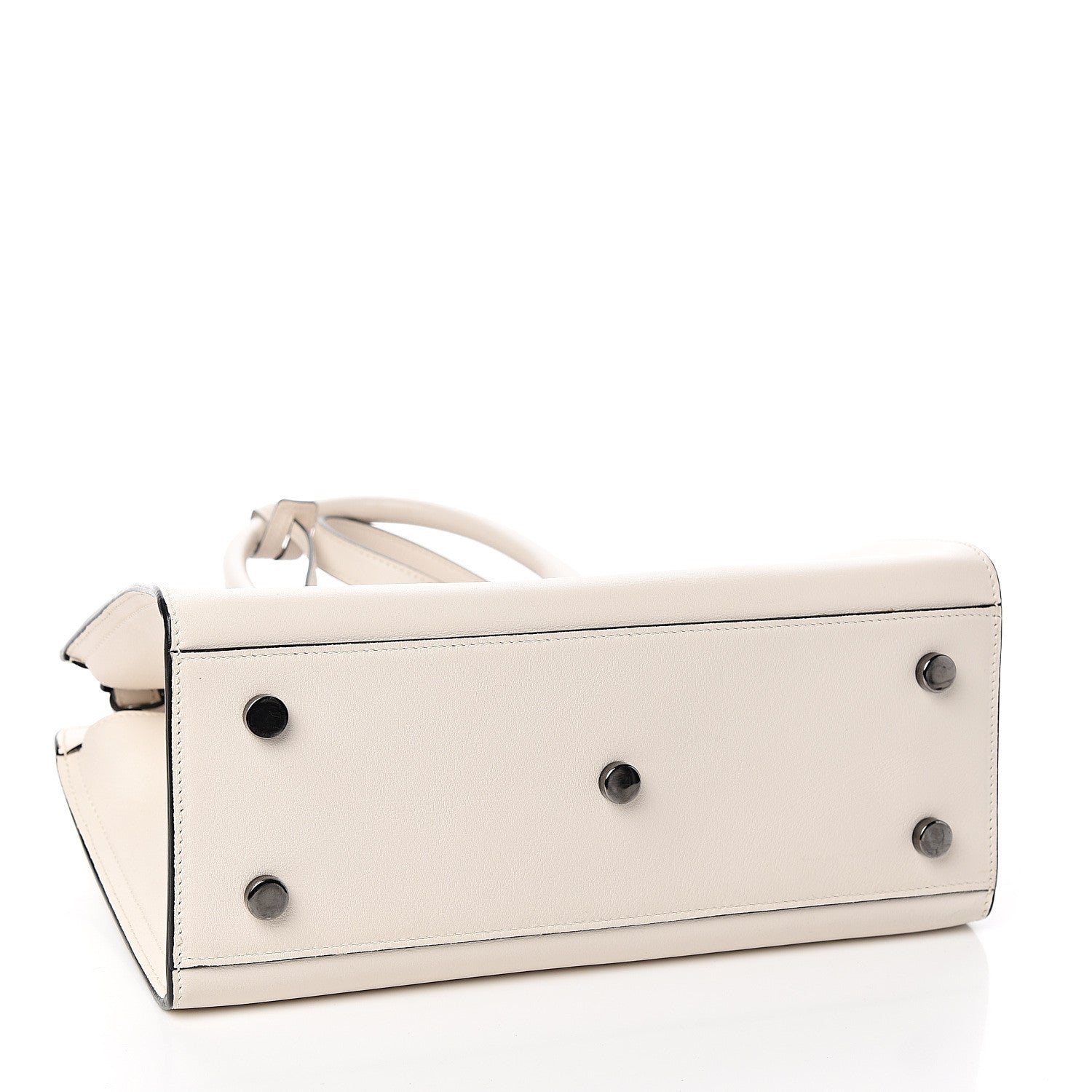 Saint Laurent Smooth Calfskin Baby Cabas Monogram Dove White 3 of 12