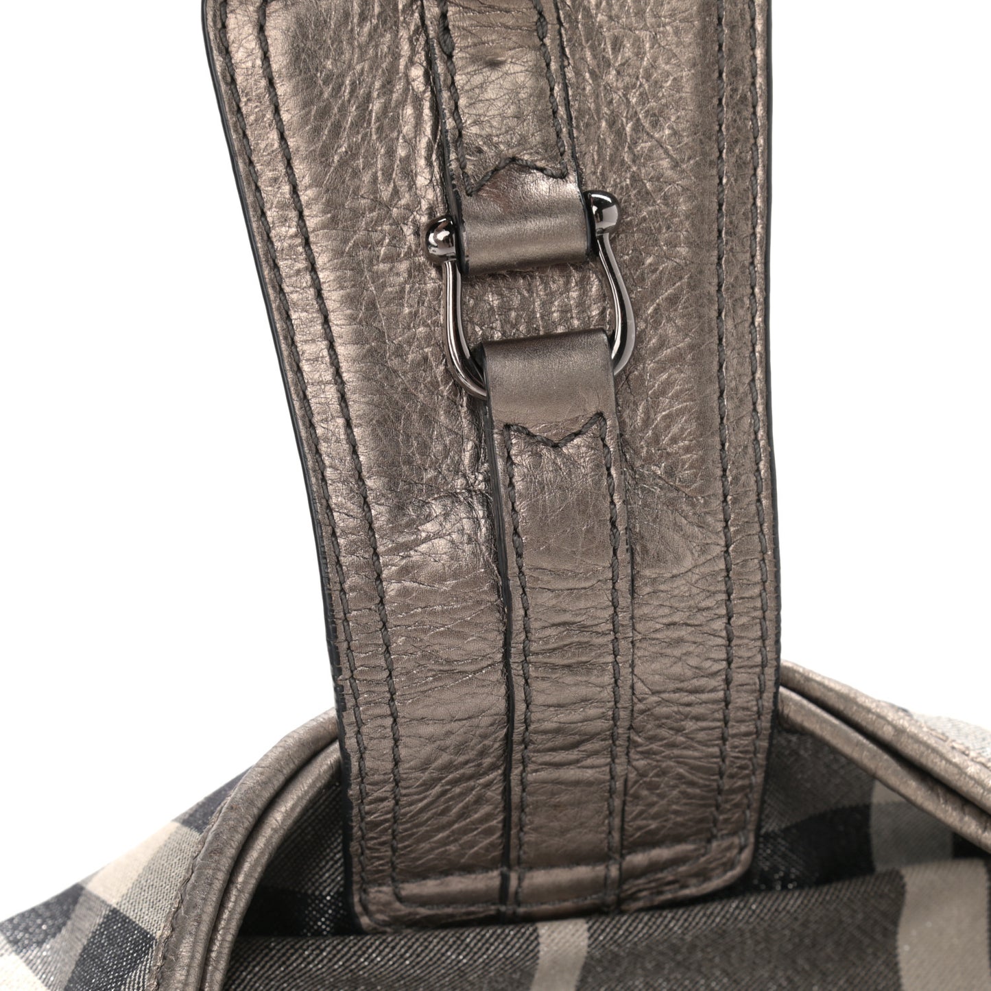 Shimmer Check Brooke Hobo Silver