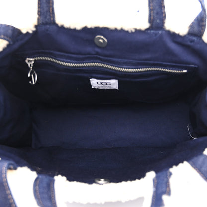 Telfar X UGG Denim Shearling Medium Shopping Bag Raw Denim 5 of 11