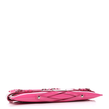 Burberry Patent Bridle Calfskin Parmoor Clutch Bag Pink 3 of 9