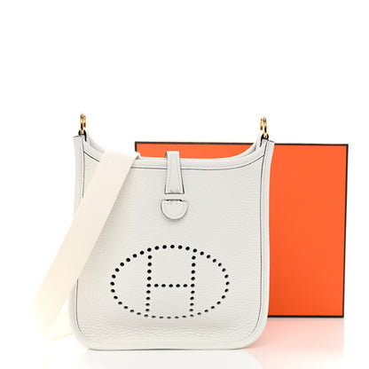 Hermes Taurillon Clemence Amazone Evelyne TPM New White 11 of 11