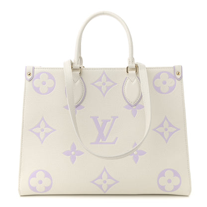 Louis Vuitton Empreinte Monogram Giant Onthego MM Latte Bubble Tea 2 of 21