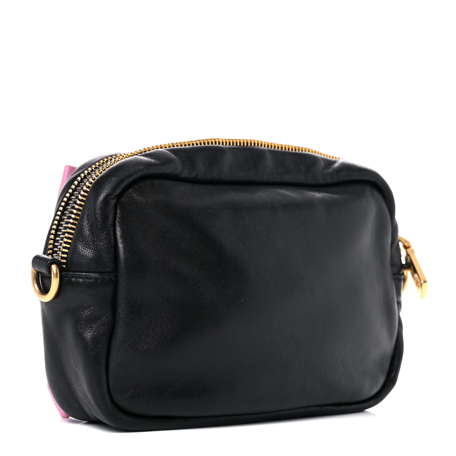 Prada Nappa Zippers Bow Clutch Black Geranio 3 of 14