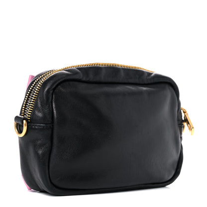 Prada Nappa Zippers Bow Clutch Black Geranio 3 of 14