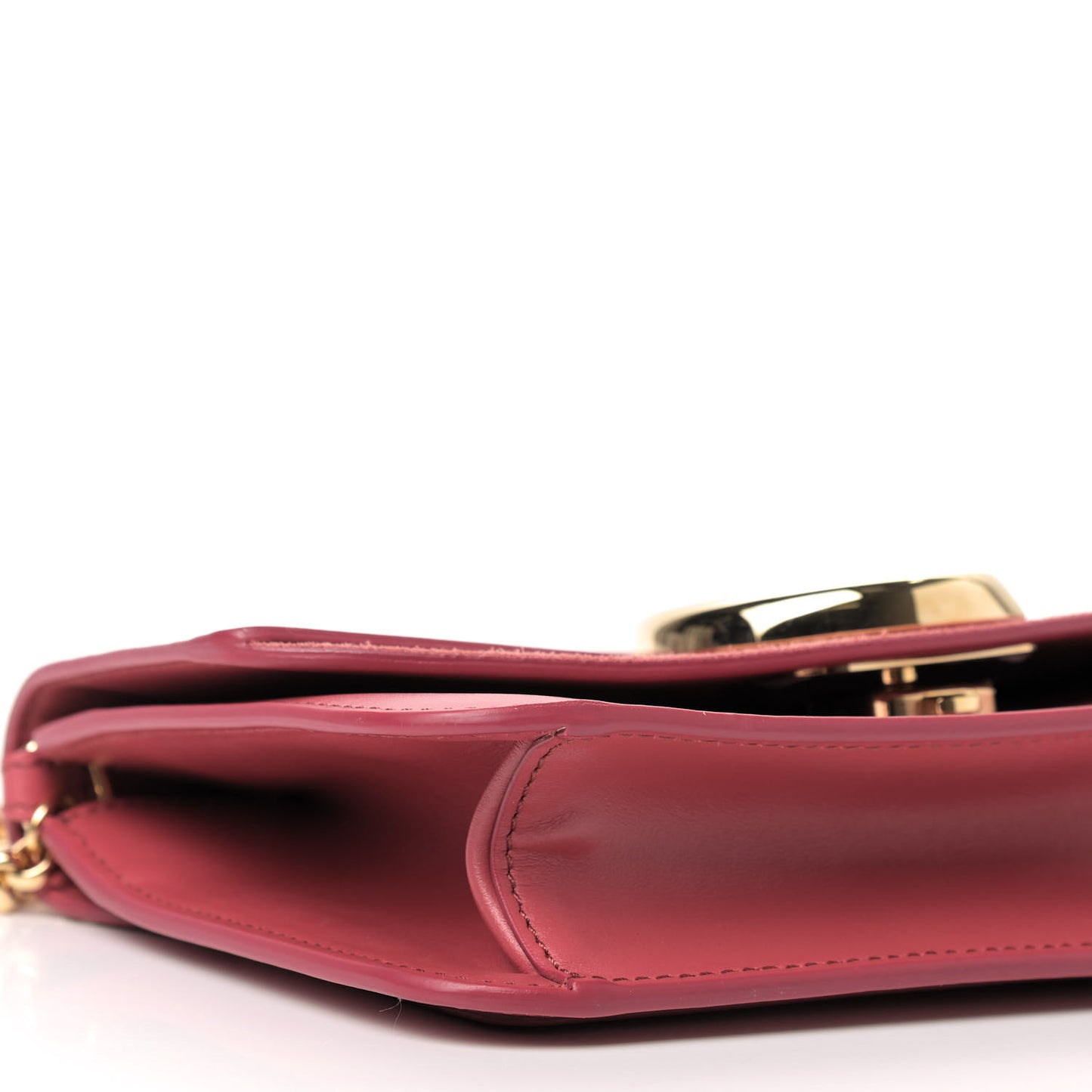 Calfskin Suede C Clutch With Chain