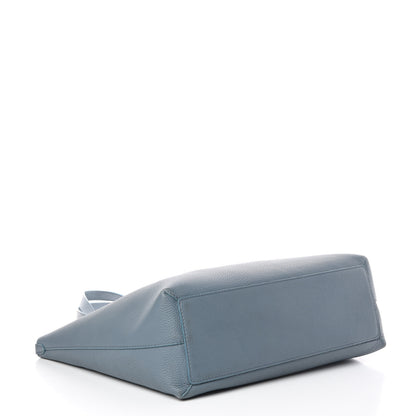Burberry Grainy Calfskin Remington Tote Dusty Teal Blue 4 of 13