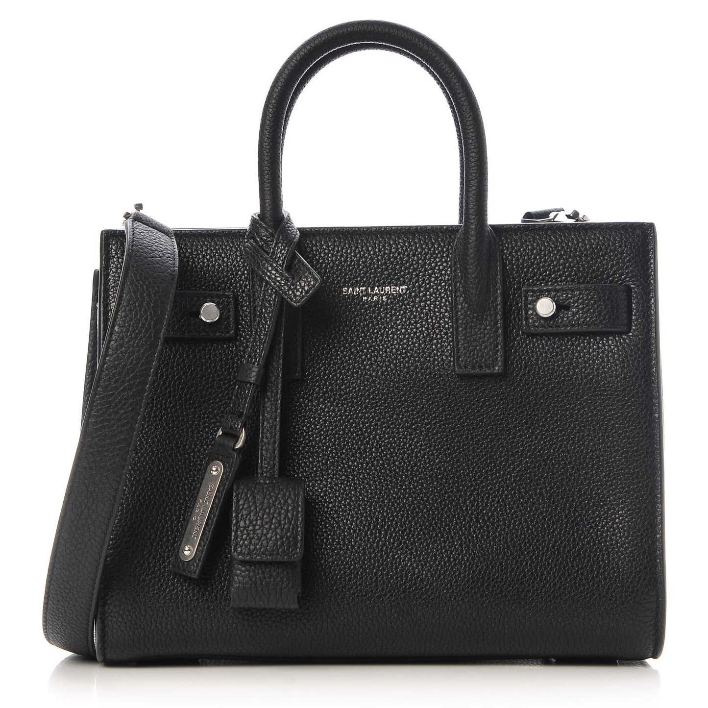 Grained Calfskin Nano Sac De Jour Souple Black