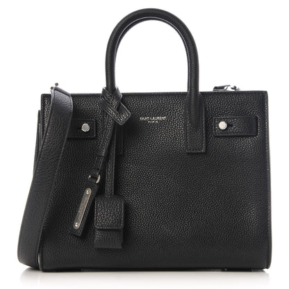 Saint Laurent Grained Calfskin Nano Sac De Jour Souple Black 1 of 8