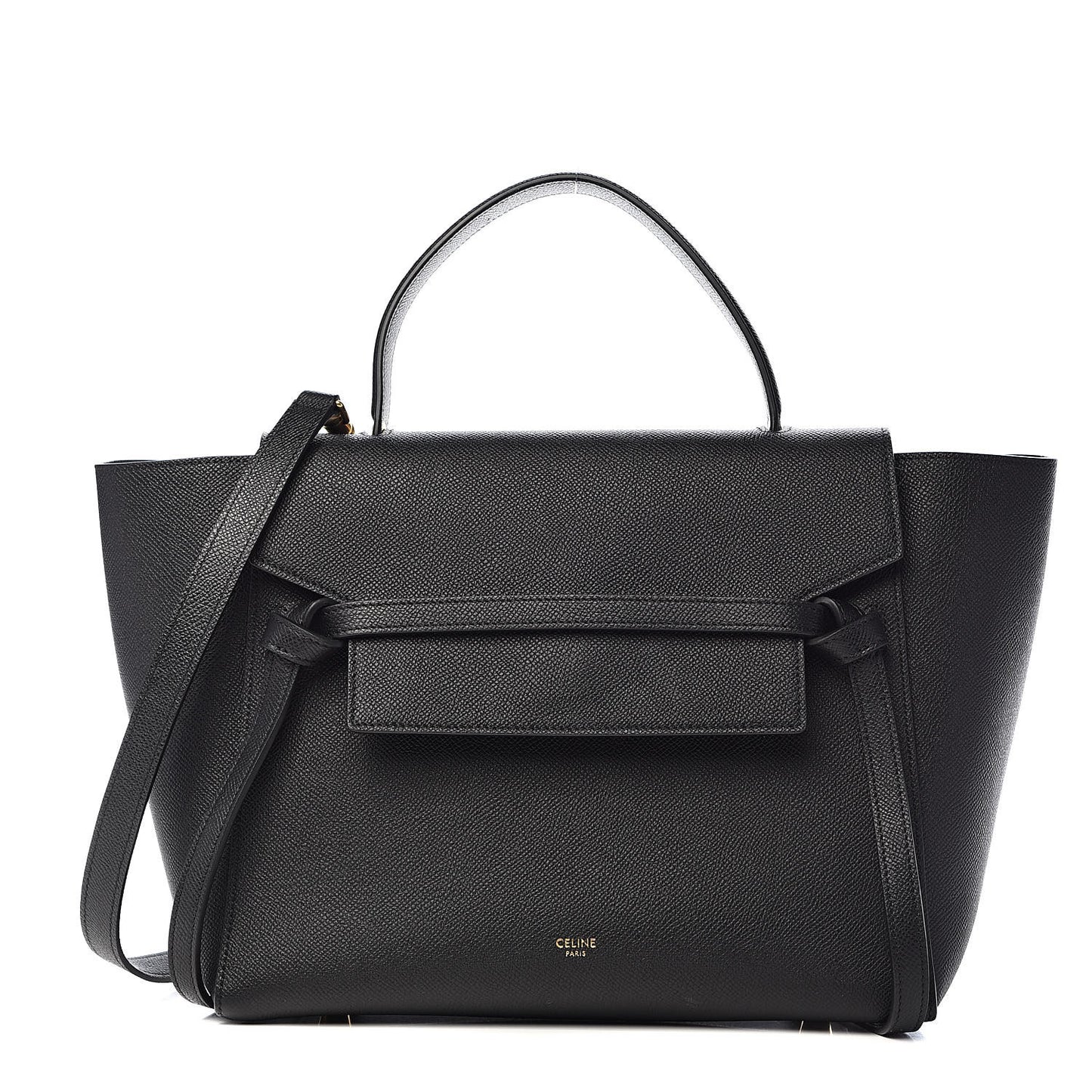 Grained Calfskin Mini Belt Bag Black