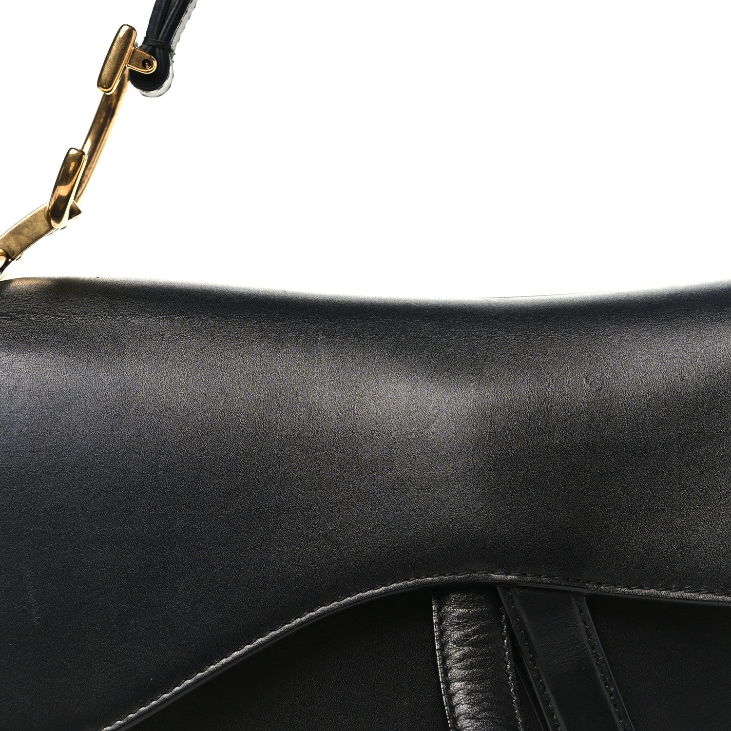 Christian Dior Calfskin Saddle Bag Black 8 of 10