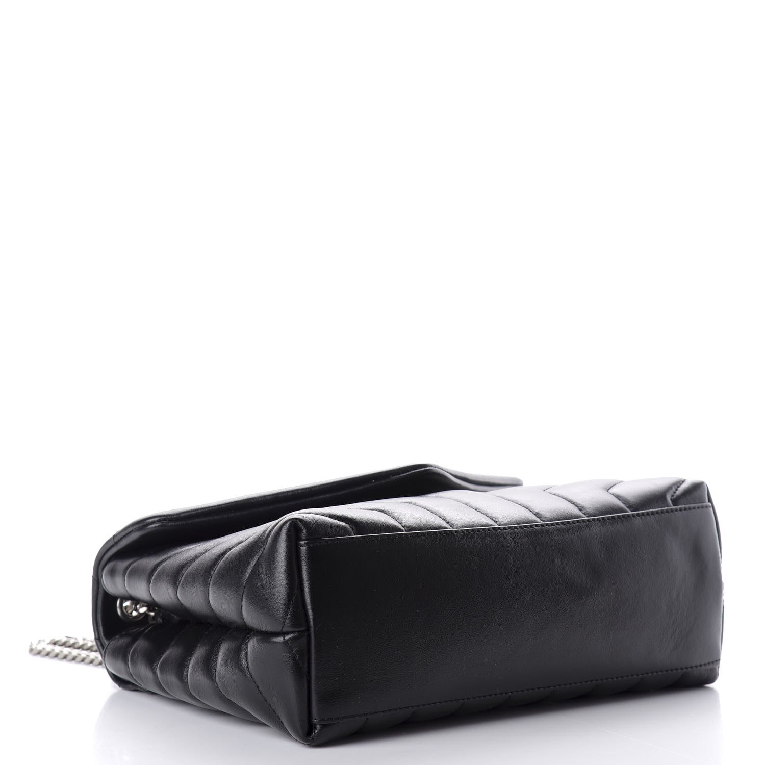 Saint Laurent Calfskin Y Quilted Monogram Small Loulou Chain Satchel Black 4 of 9