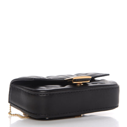 Fendi Nappa Matisse FF Embossed Nano Baguette Charm Black 4 of 9