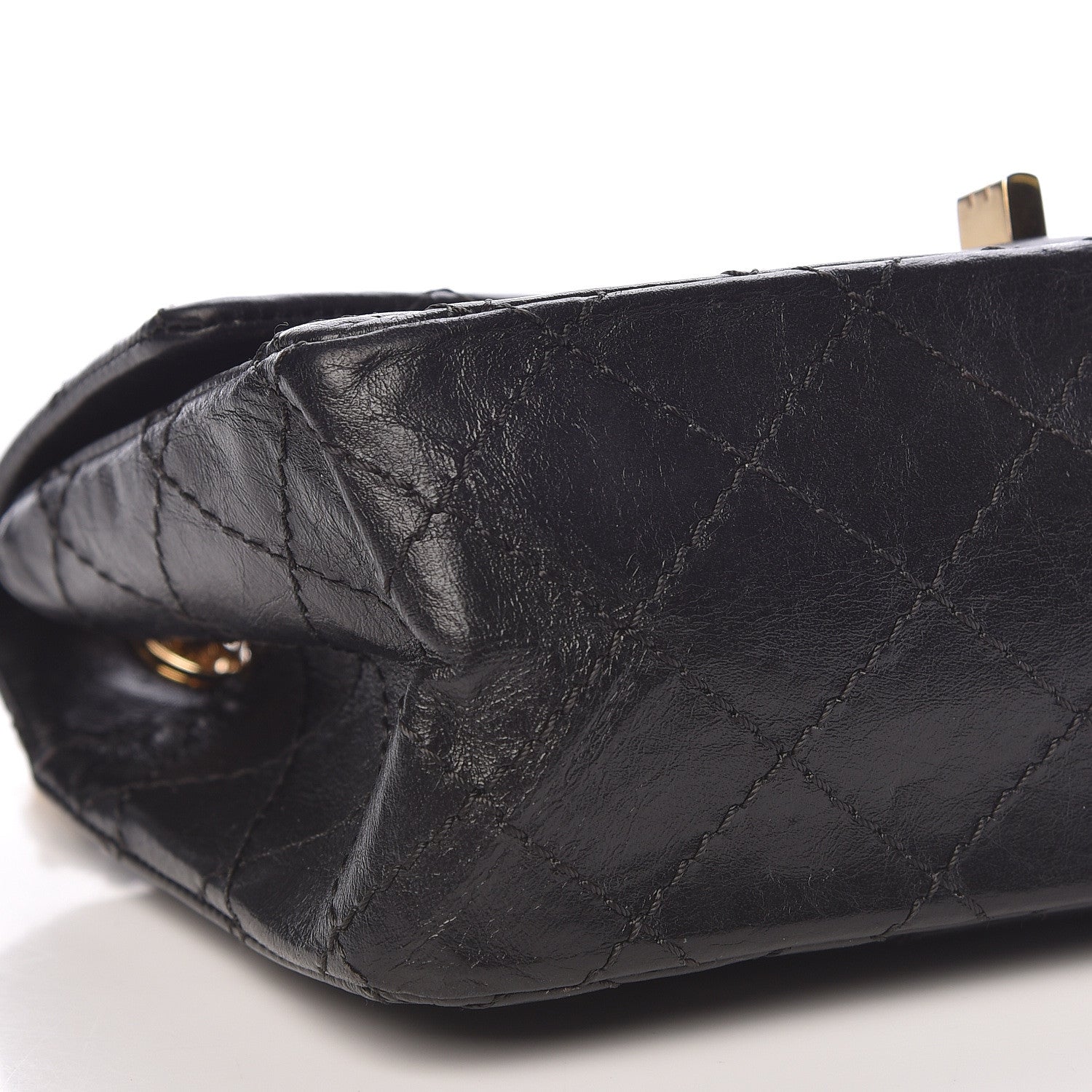 Chanel Aged Calfskin Quilted 2.55 Reissue Mini Flap Black 8 of 16