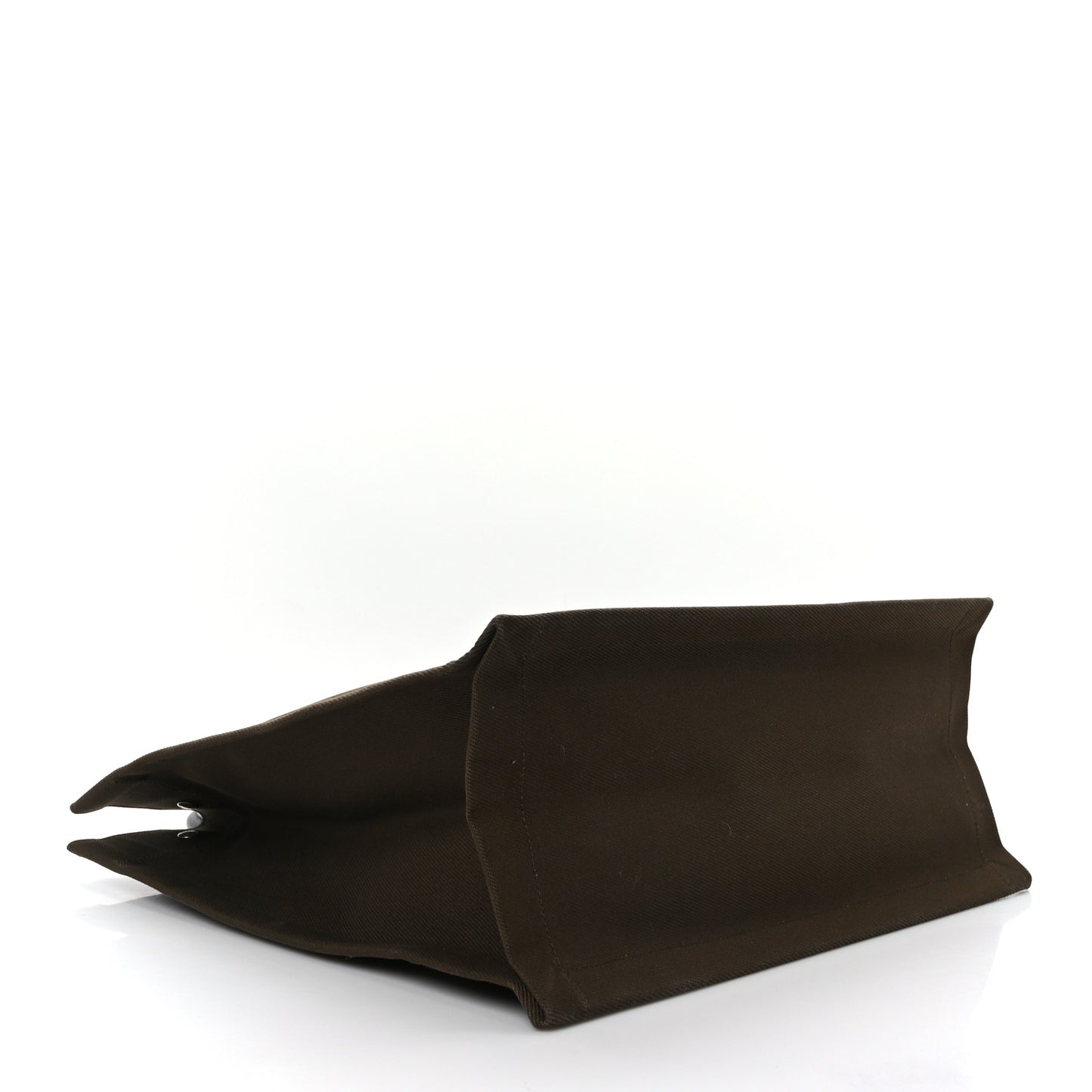 Linen Calfskin Rive Gauche North South Tote Khaki