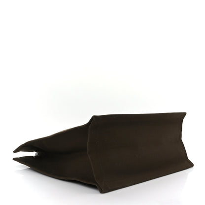 Saint Laurent Linen Calfskin Rive Gauche North South Tote Khaki 4 of 9