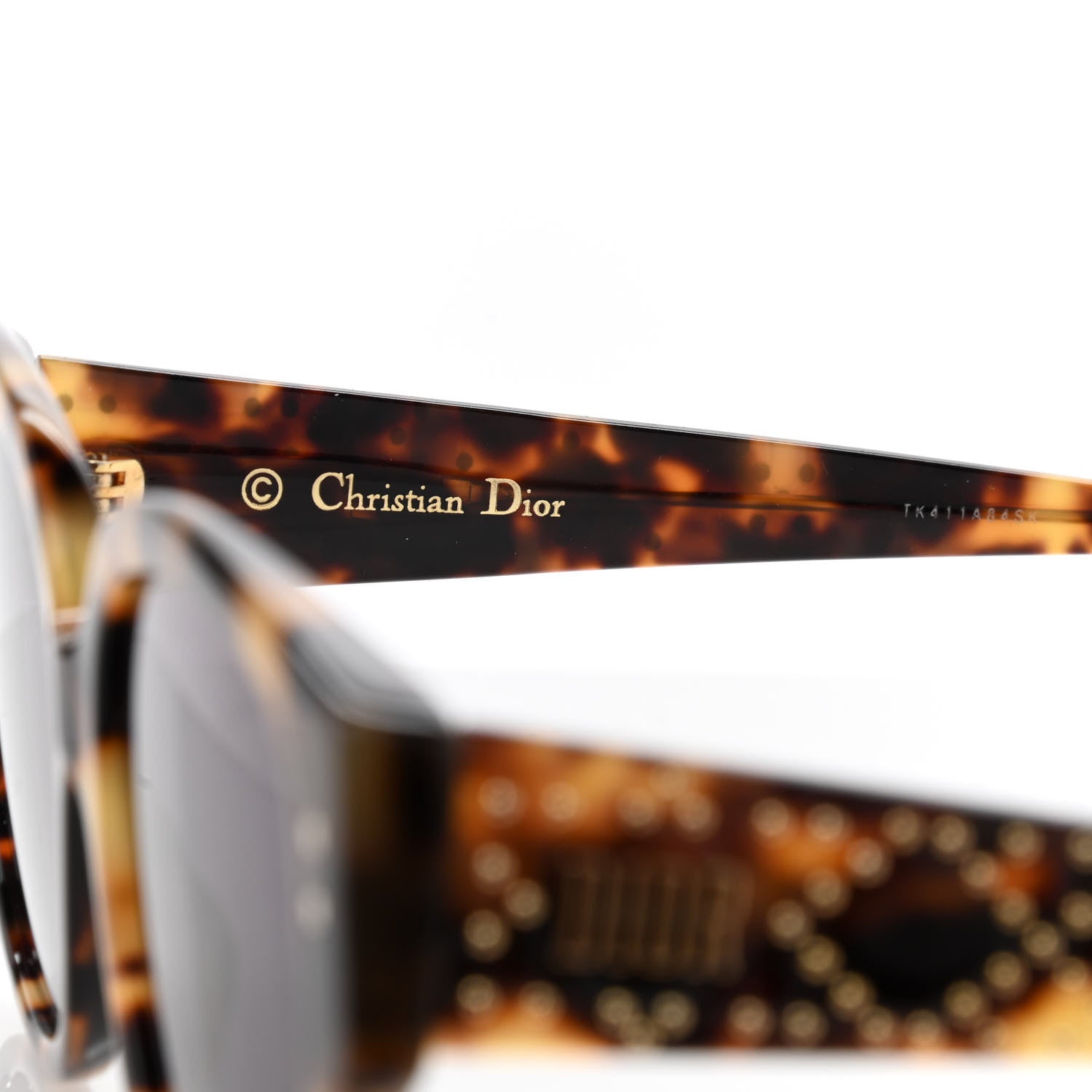 Christian Dior Acetate Cannage Lady Dior Studs Sunglasses Havana 5 of 7