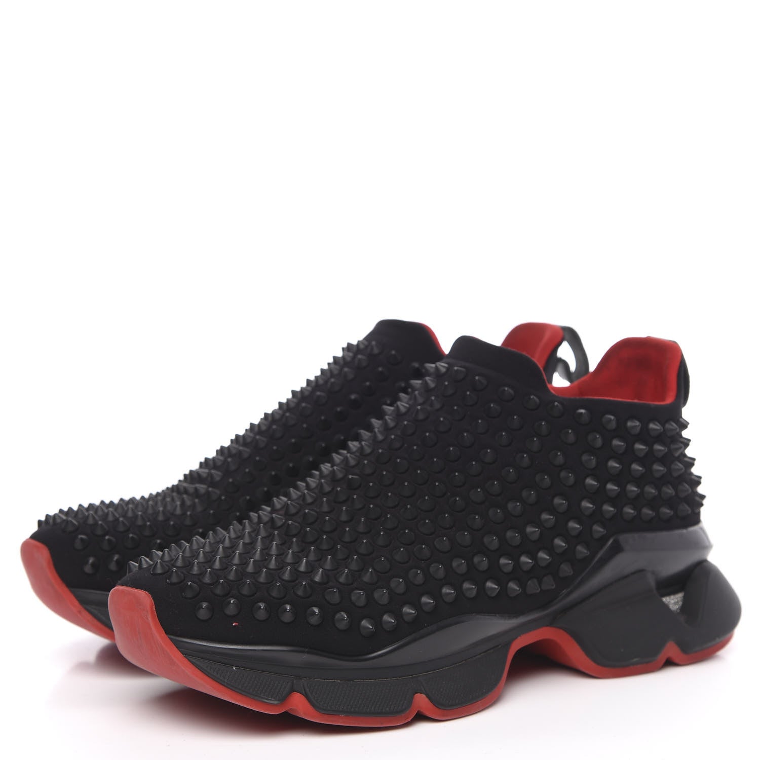 Christian Louboutin Neoprene Spike Sock Donna Flat Sneakers 37 Black 3 of 10